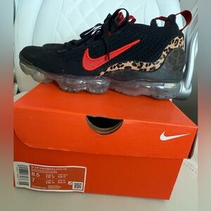 Nike Air VaporMax 2021 FK Black and Red Sneakers